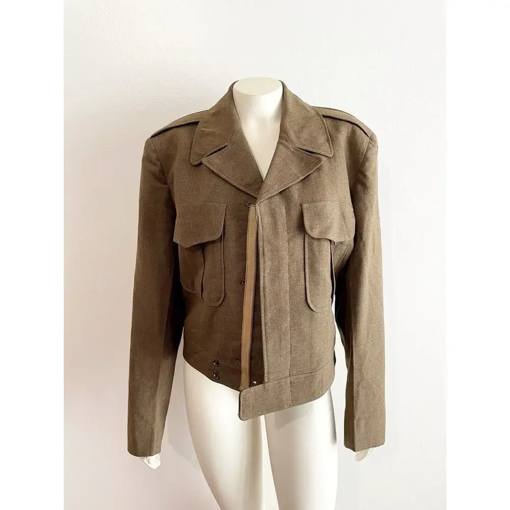 Vintage Eisenhower Cropped Field Jacket WWII Ike Size 40R Green